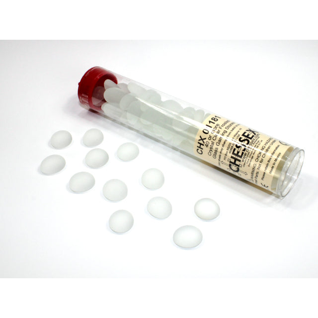 CHX 01181 Frosted Clear Glass Stones Tube