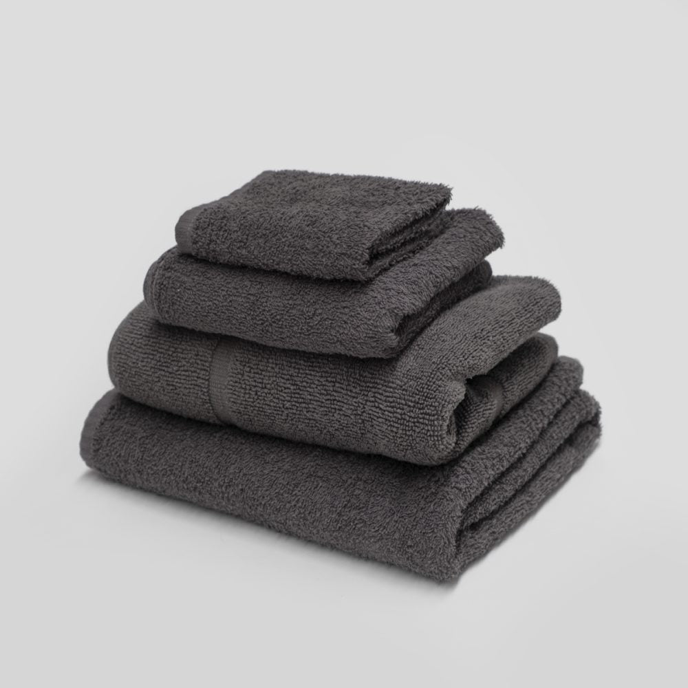 Hand Towel - Weavers Cardiff Towelling (Charcoal)