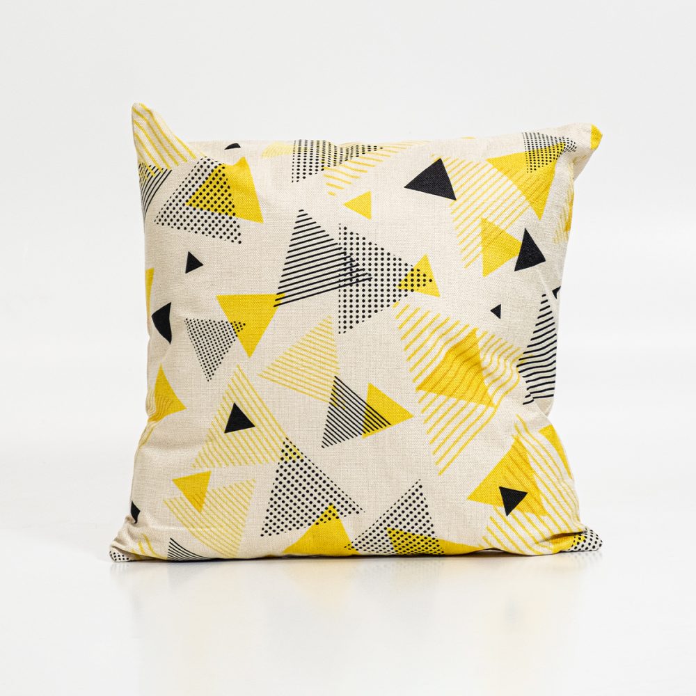 Harris Cushion Cover Yellow Triangles - Square