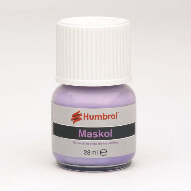 Humbrol Maskol Mask in 28ml, perfect for precision masking on models and crafts, ensuring sharp, clean paint edges.