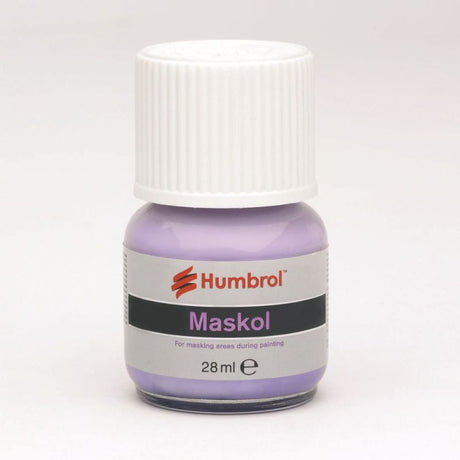 Humbrol Maskol Mask in 28ml, perfect for precision masking on models and crafts, ensuring sharp, clean paint edges.