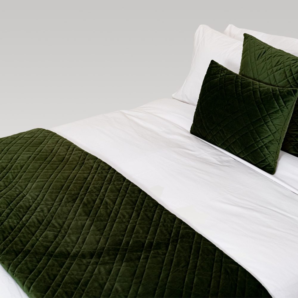 Quilted Coverlet - DreamGreen Verve Velvet Fern (King Single)