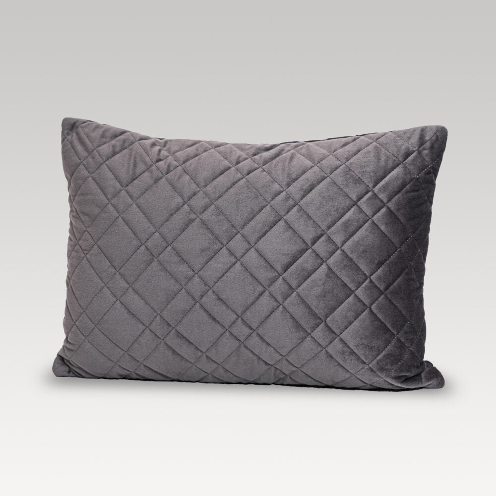 Quilted Cushion Cover - Dreamticket Verve Velvet Oblong (Teal)