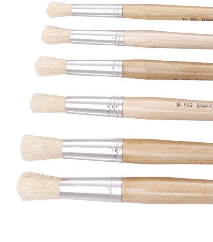 Jasart Hog Bristle Series 582 Round Brushes - Size 8
