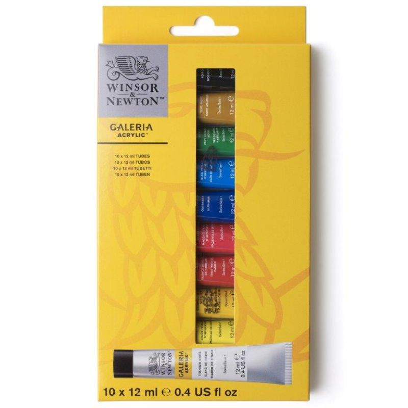 Winsor & Newton Galeria Acrylic 12ml Arrival Paint Set of 10