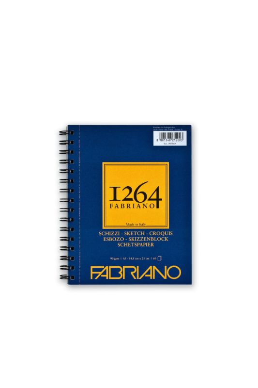 Fabriano 1264 Sketch Pad Spiral (Long Side) 90gsm A4 120 Sheets