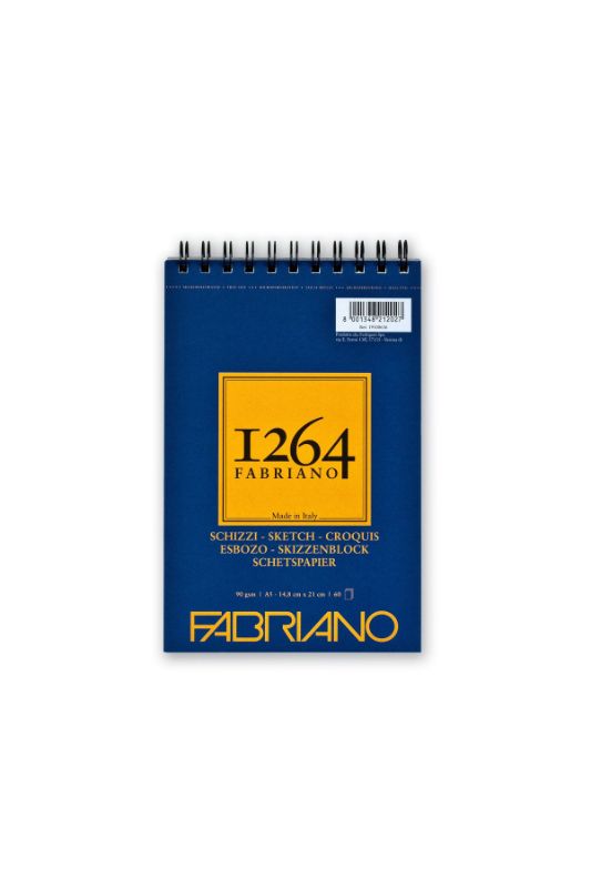 Fabriano 1264 Sketch Pad Spiral (Short Side) 90gsm A3 120 Sheets