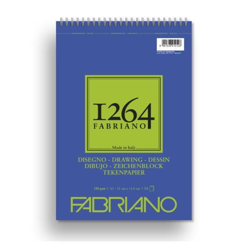 Fabriano 1264 Drawing Pad Spiral 180gsm A3 50 Sheets