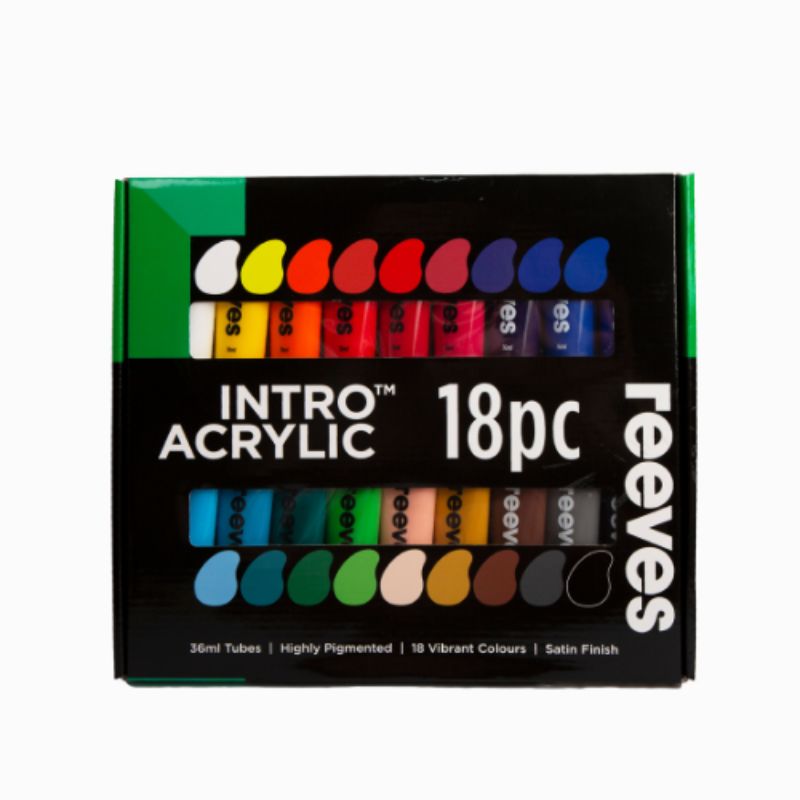 Reeves Intro Acrylic 36ml 18 Piece Set