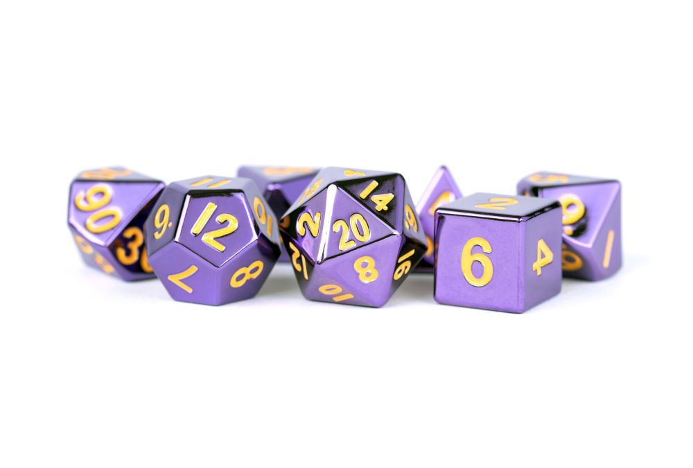 Fanroll: 16mm Metal Polyhedral Dice Set: Purple