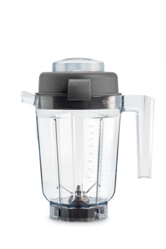 Vitamix Classic Dry Grains Container 0.9L for grinding grains into fresh flour, featuring a spill-proof spout and measurement markings.