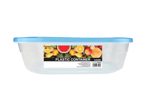 Rectangular Storage Container - Max Choice Plastic 2400ml (Set of 24)