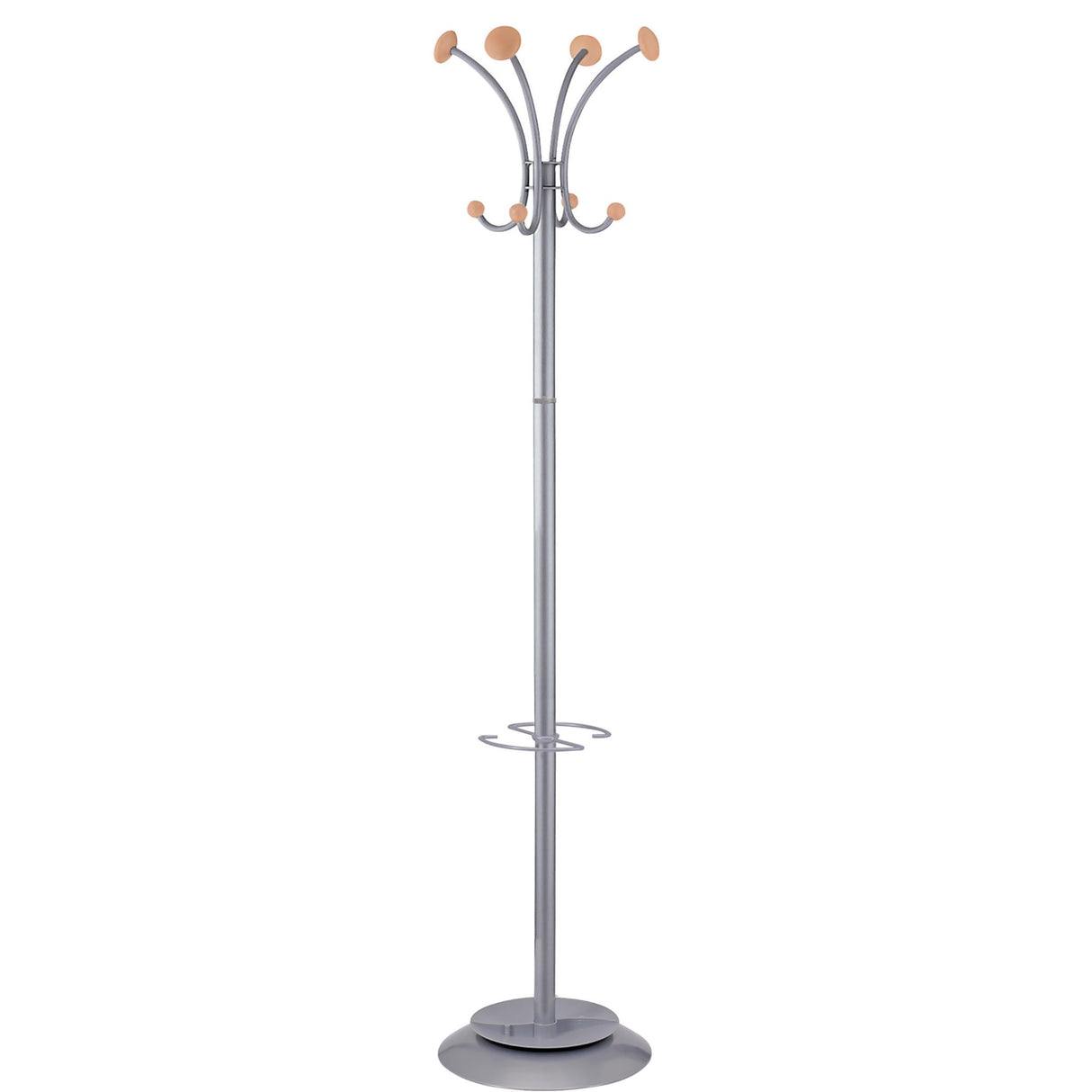 Alba Stily Coat Rack Silver / Wood