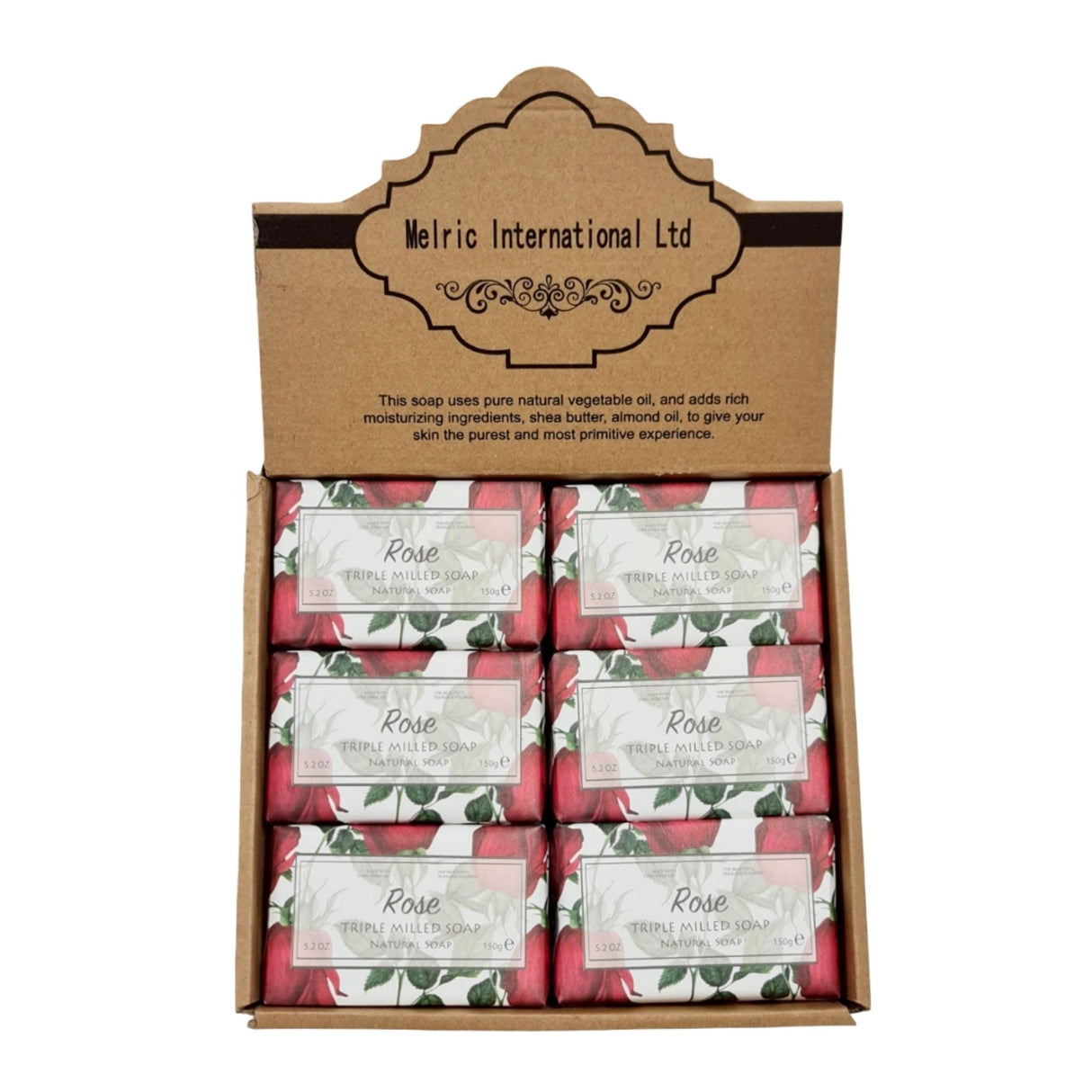 Rose Soap Display 150g - 12pcs