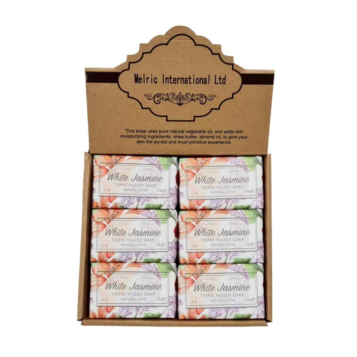White Jasmine Soap Display 150g - 12pcs