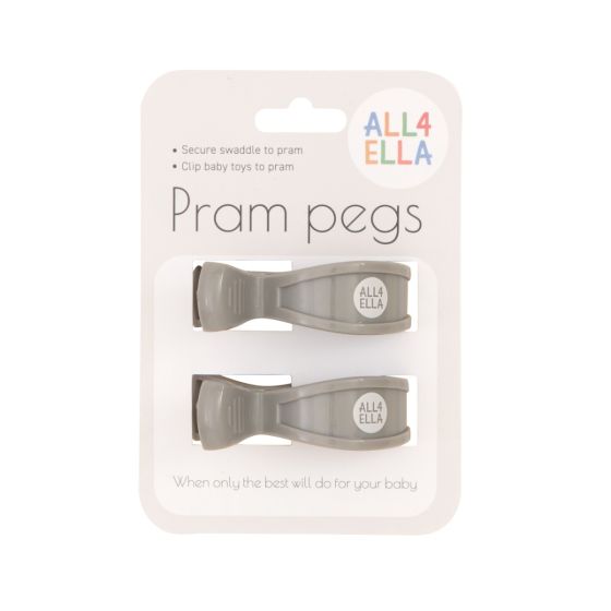 Pram Peg 2pk - Grey - All4Ella