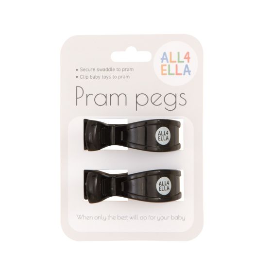 Pram Peg 2pk - Black - All4Ella