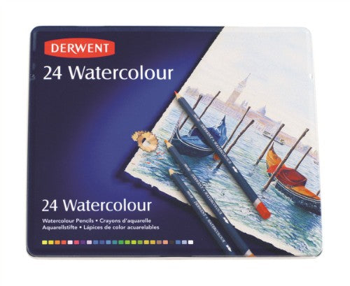 Derwent Watercolour Pencils - Assorted Tin of 24