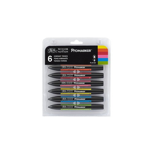 Winsor & Newton ProMarkers Sets - Set 6 Vibrant Tones