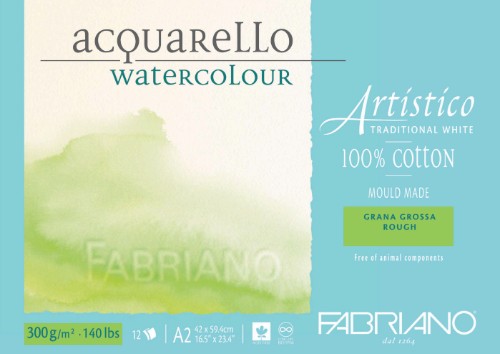 Fabriano Artistico Water Colour Pads - Rough 300gsm - A2