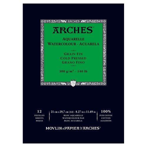 Arches Water Colour Pads - Cold Pressed 300gsm A4