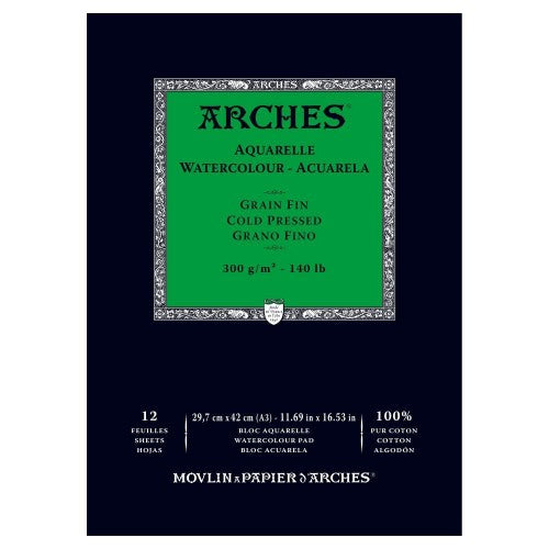 Arches Water Colour Pads - Cold Pressed 300gsm A3