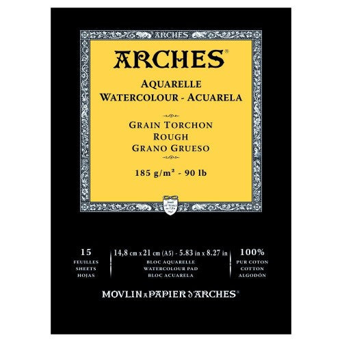 Arches Water Colour Pads - Rough 185gsm A5