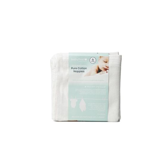 6 Pk Cloth Nappies - Baby First