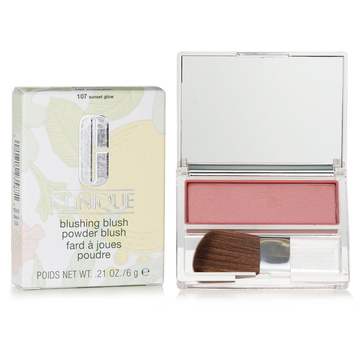 Clinique - Blushing Blush Powder Blush - # 107 Sunset Glow - 6g/0.21oz