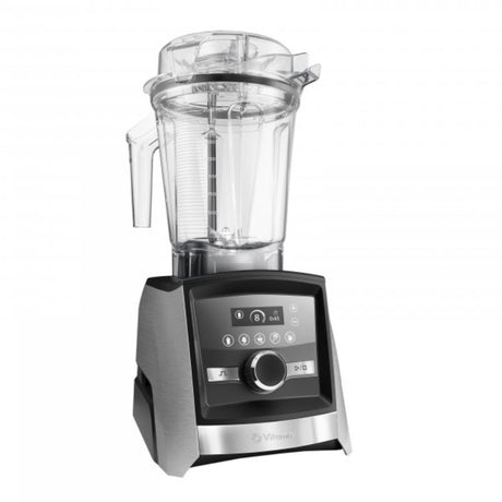 Vitamix A3500i High-Performance Blender in Brushed Stainless with touchscreen, wireless connectivity, and five pre-programmed settings.