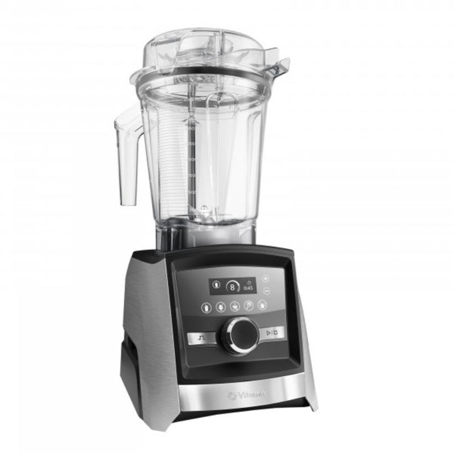 Vitamix A3500i High-Performance Blender in Brushed Stainless with touchscreen, wireless connectivity, and five pre-programmed settings.