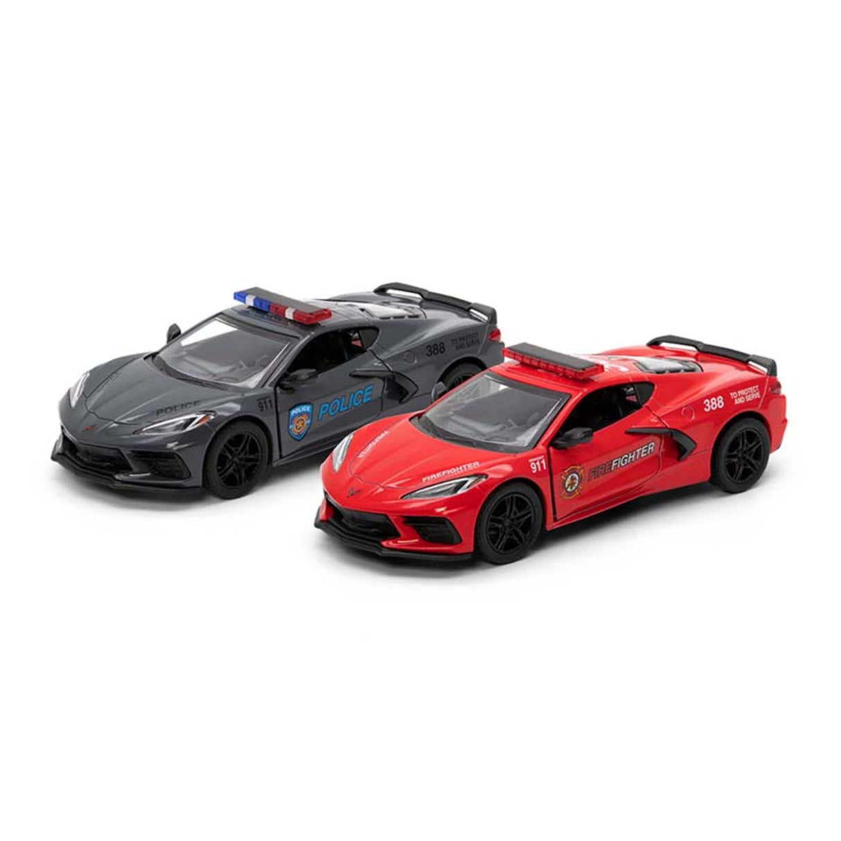2021 Corvette Police/Firefighter Car Display - 12pcs