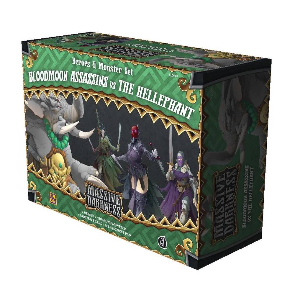 Massive Darkness: Heroes & Monster Set - Bloodmoon Assassins vs The Hellephant