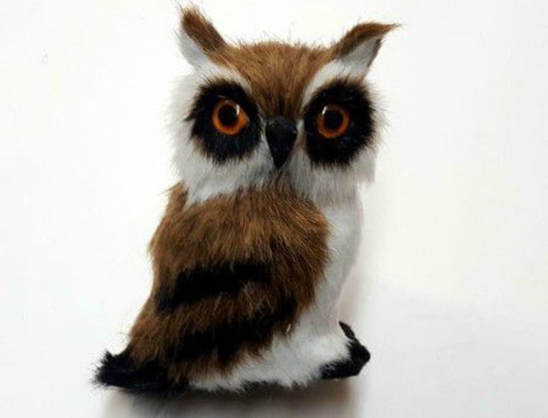 Ornamental Bright Eyed Owl - Brown