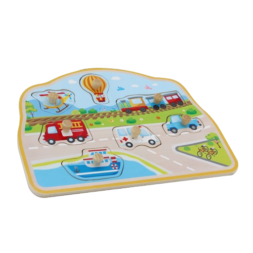 Wooden Puzzle - Transport