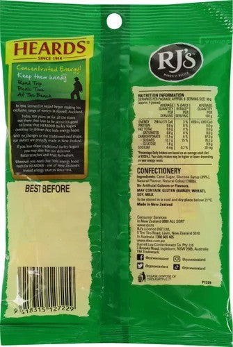 RJ's Heards Glucose Energy Barley Sugar 110g