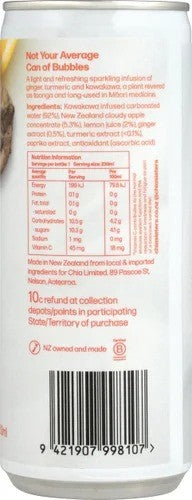 Chia Sisters Immunity Ginger & Turmeric Sparkling Drink 250ml