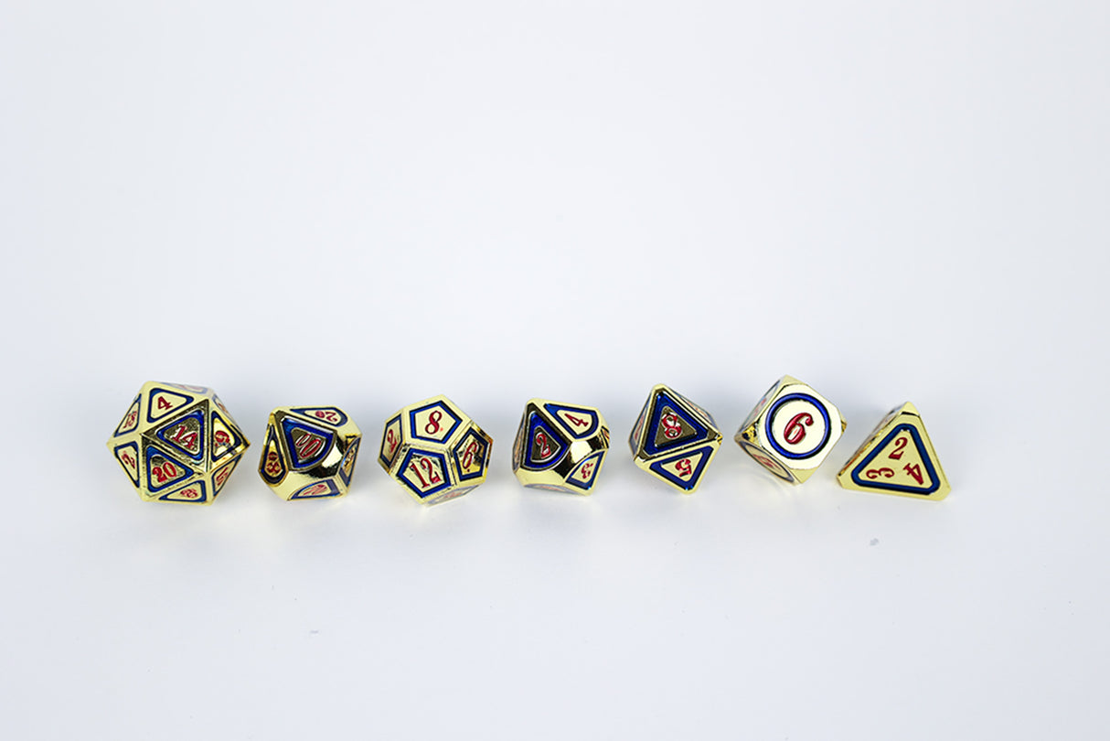 LPG Dice RPG Set Concentric Red/Blue/Gold