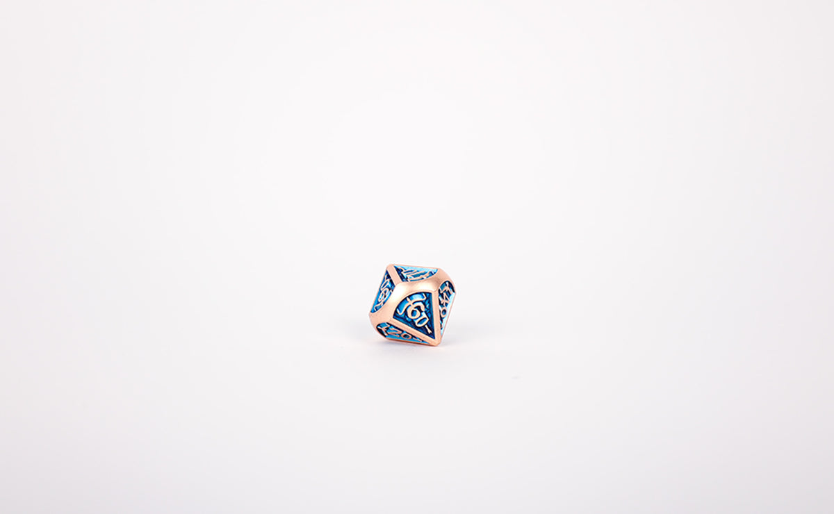 LPG Dice RPG Set Draco Dark Blue/Brass