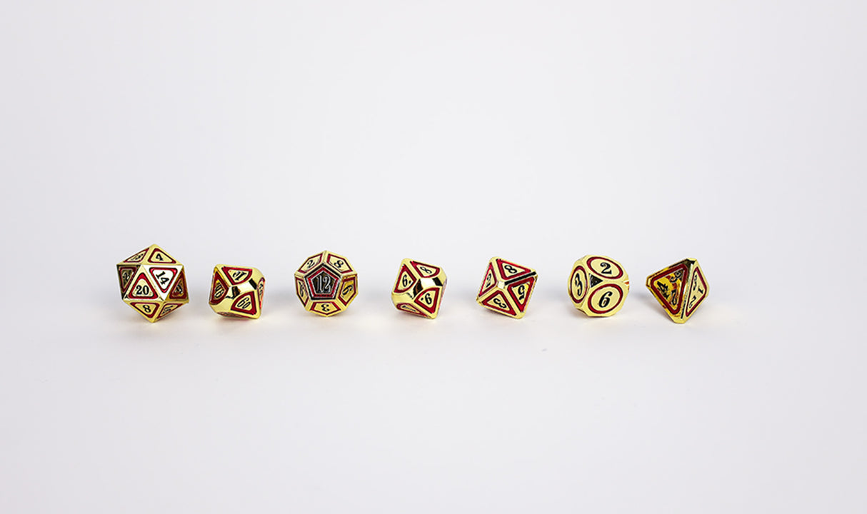 LPG Dice RPG Set Concentric Black/Red/Gold