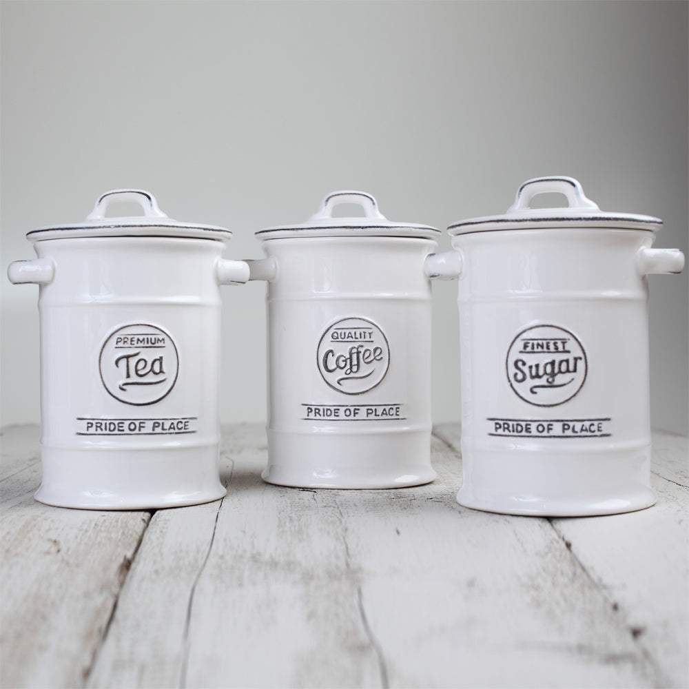 Ceramic Canister Coffee - Pride of Place by T&G - White