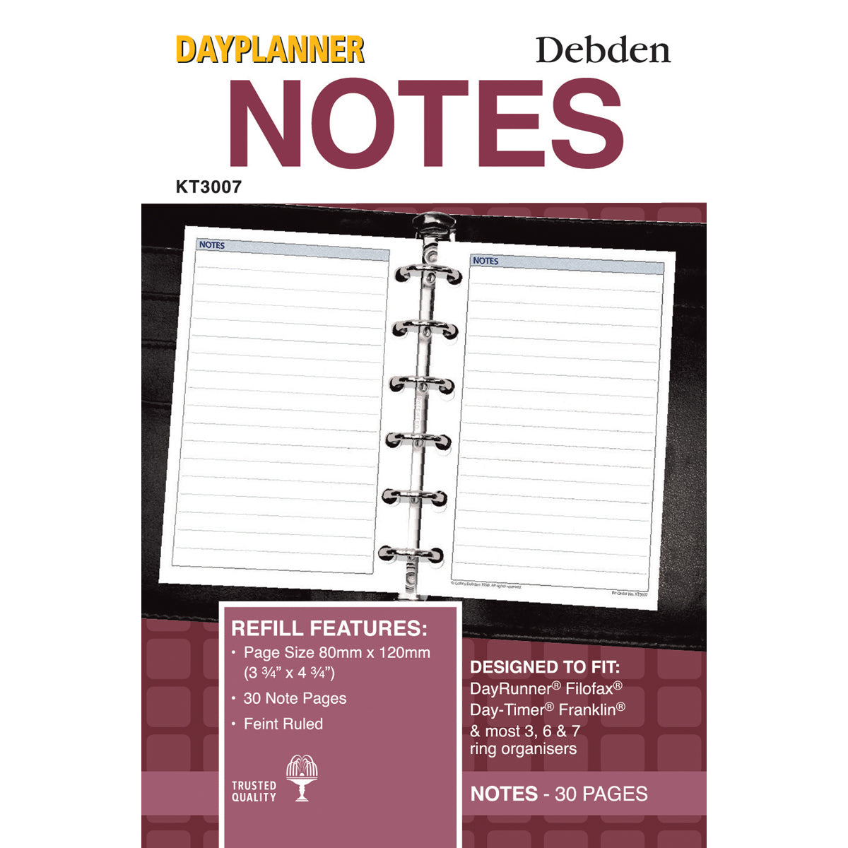 Debden Dayplanner Pocket Notes Refill