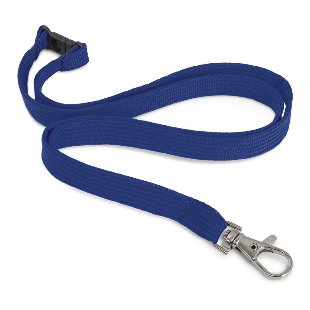 Lanyard with Metal Clip - 100 units - Blue