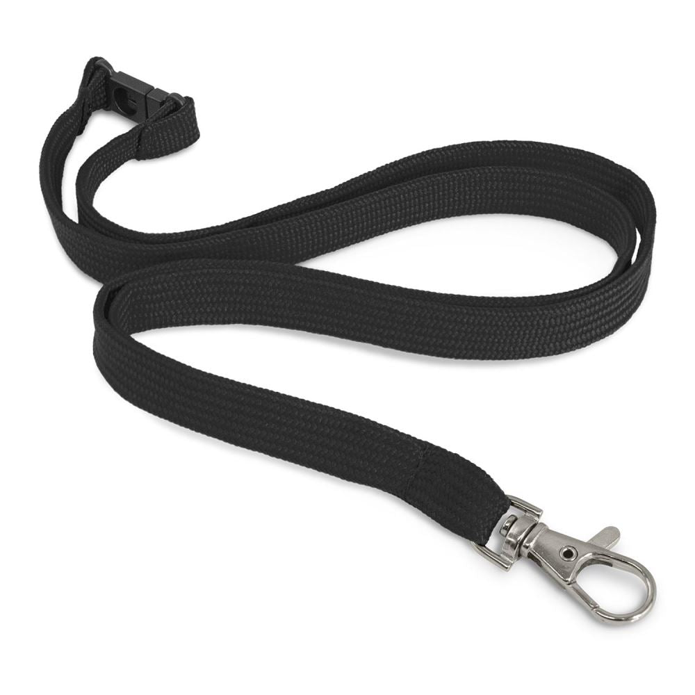 Lanyard with Metal Clip - 100 units - Black