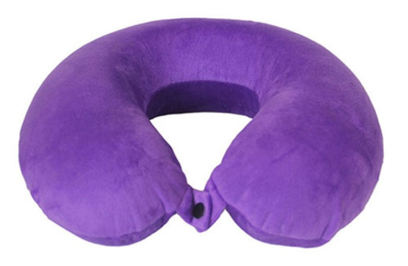 Memory Foam Neck Pillow - Purple
