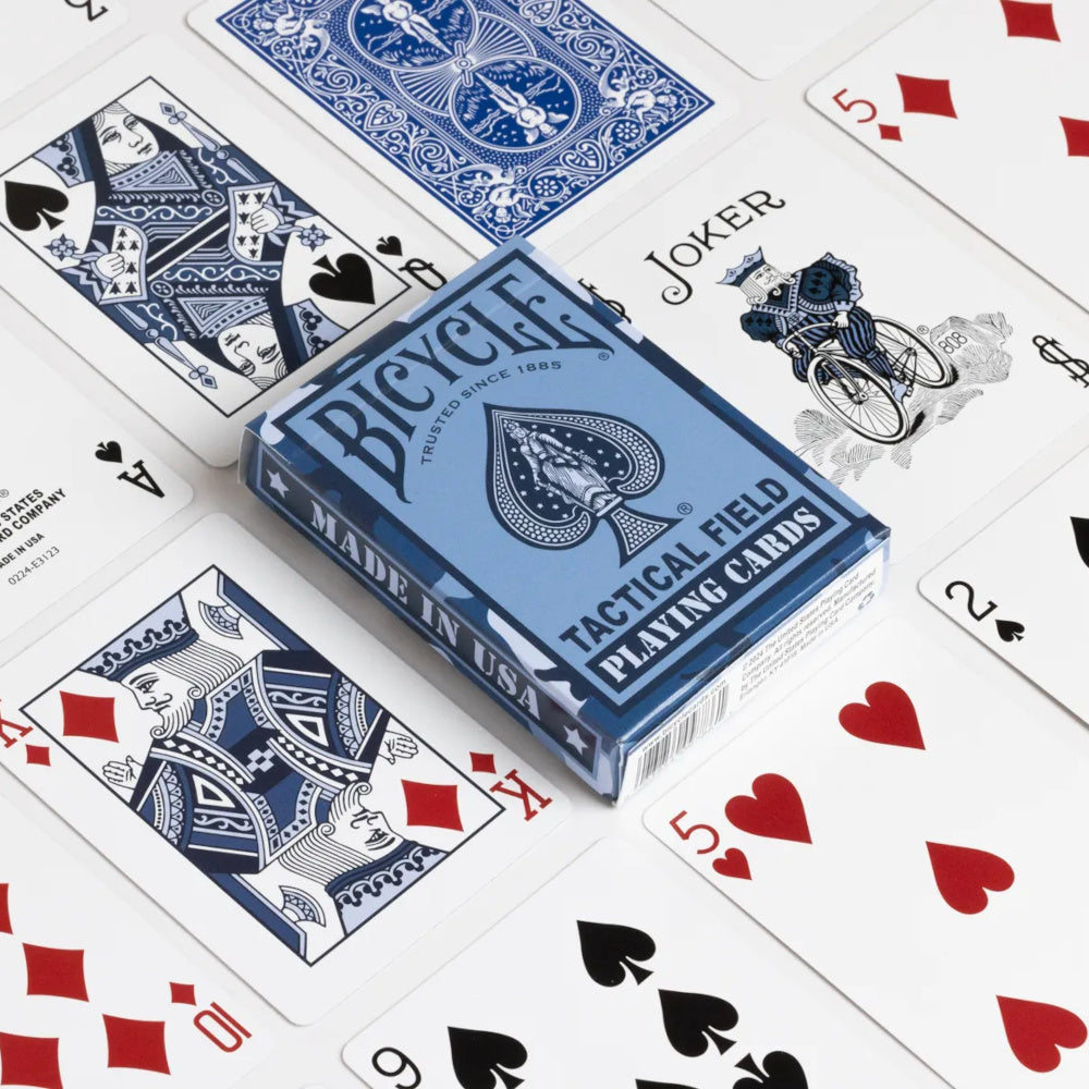 Bicycle Tactical Field 2024 (Mixed Inner) Navy and Blackout Playing Cards