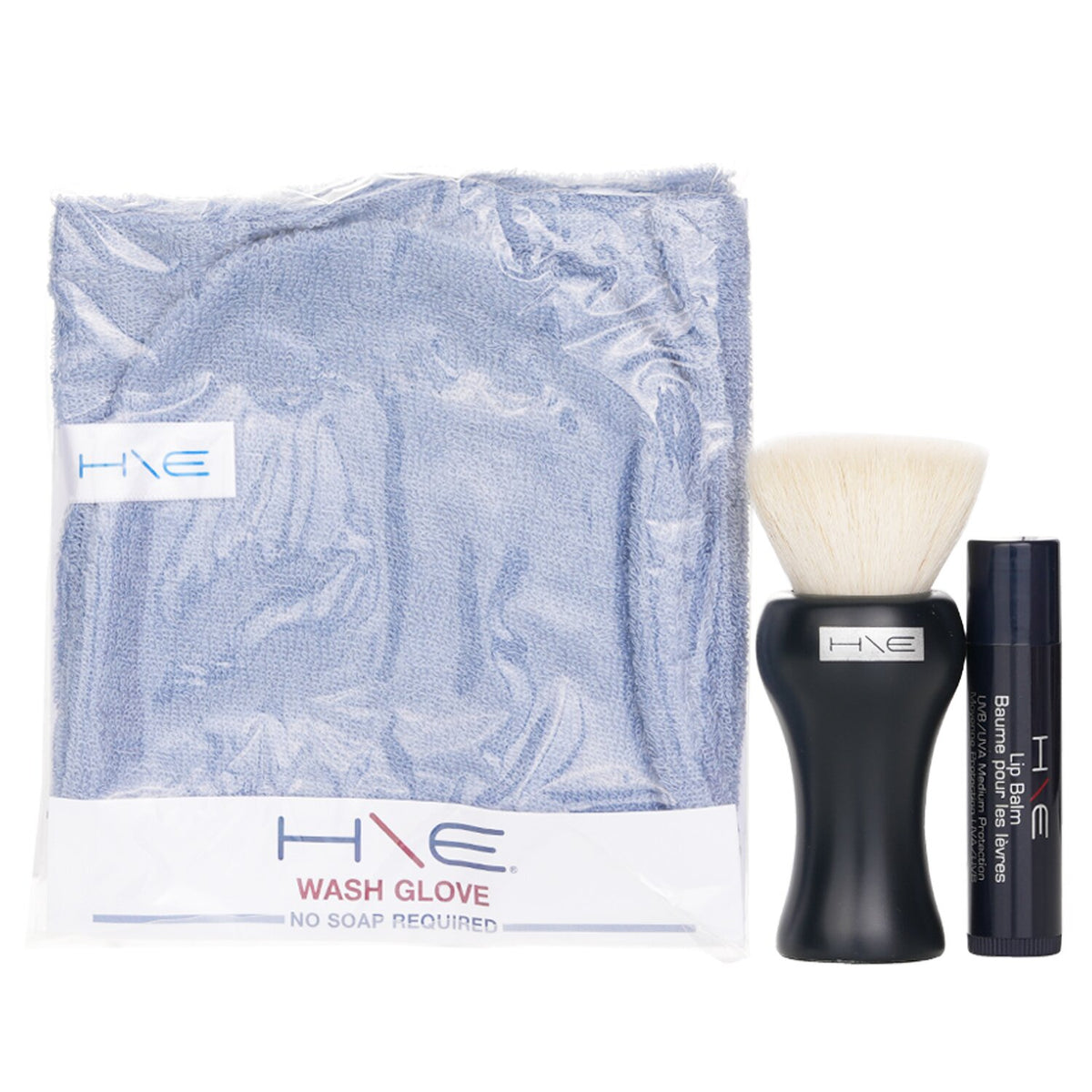Jane Iredale - H\E Minerals Kit: Lip Balm SPF 15 + Facial Brush + Wash Glove + B