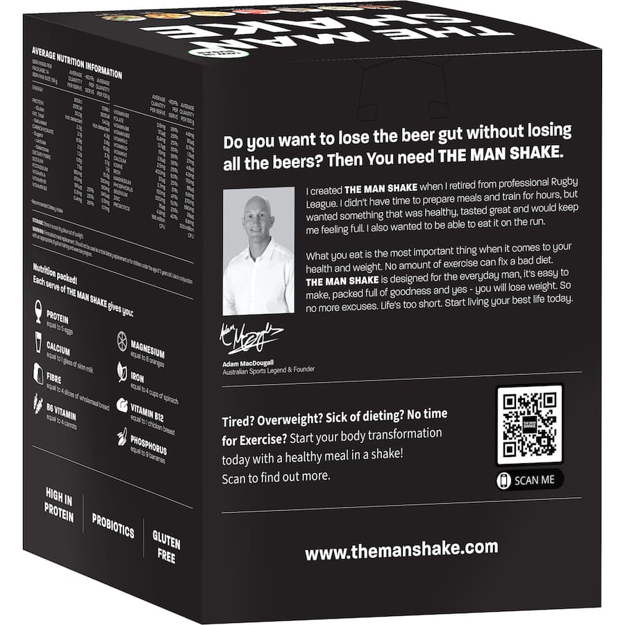 The Man Shake Meal In A Shake Variety Pack 14x56g