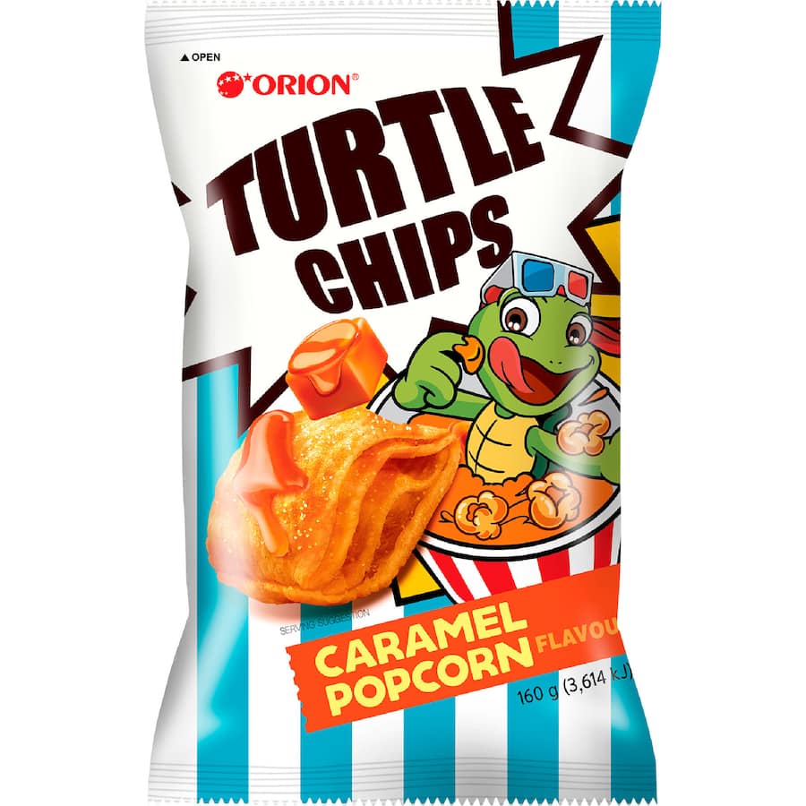 Orion Turtle Chips Caramel Popcorn - 160g