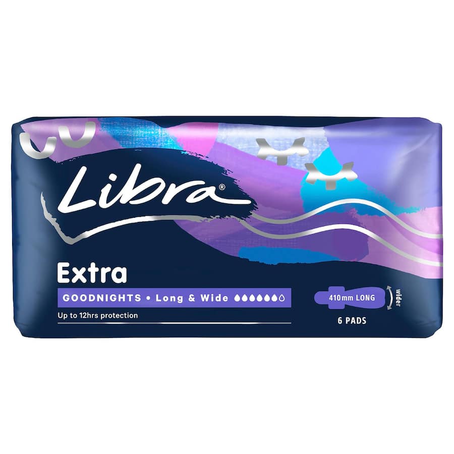 Libra Extra Pads Goodnights Long & Wide 6pack